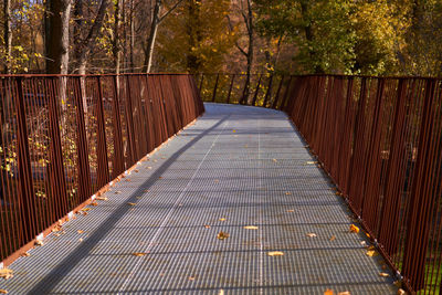 Footpath amidst trees in forest