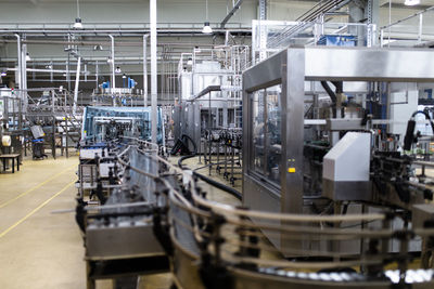 Bottling plants in factory