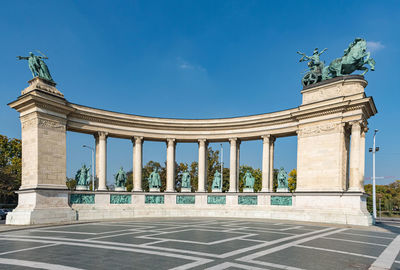 Heroes square in budapest, hungary