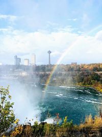 Rainbow over niagara falls 