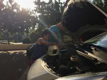 Woman on railroad track