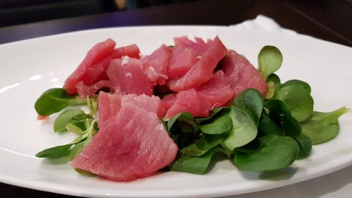 Close-up of salad in plate