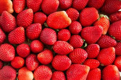 Full frame shot of strawberries