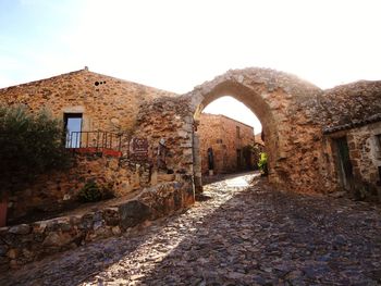 Old ruined building against clear sky