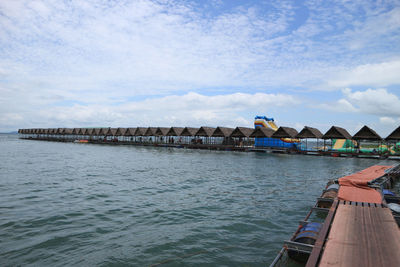 Floating restaurant in sirindhorn dam, ubon ratchathani, thailand