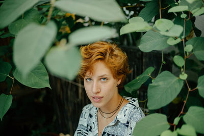 Portrait of beautiful young woman