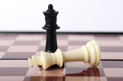 Close-up of chess pieces