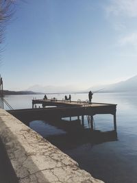 Pier in sea