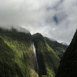 Low angle view of mountains against sky