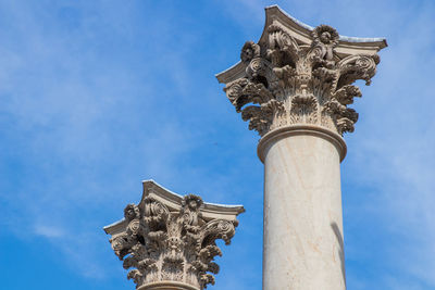 Close up of old columns at the national arboretum