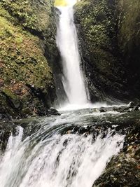 Scenic view of waterfall