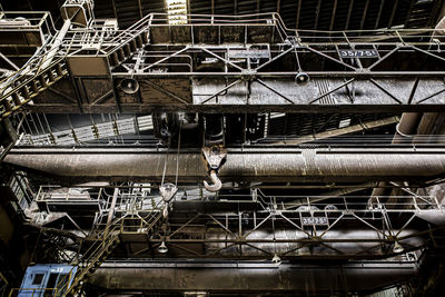 Low angle view of abandoned factory