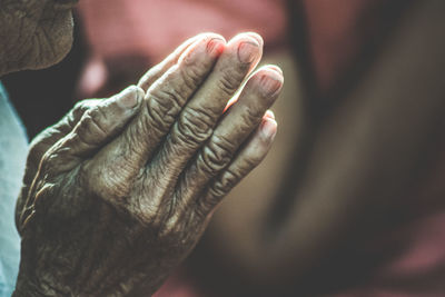 Close-up of human hands