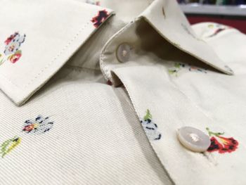 High angle view of flowers on table