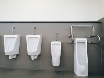 Urinals in restroom