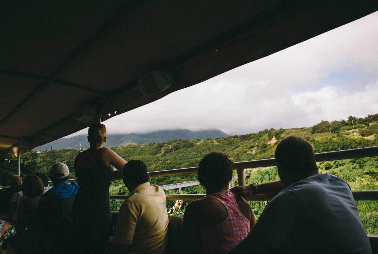 lifestyles, leisure activity, men, sky, rear view, person, cloud - sky, togetherness, landscape, casual clothing, sitting, mountain, nature, travel, field, transportation, tourist, bonding