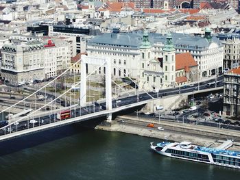 Bridge over river in city