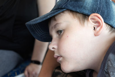 Close-up of woman looking away