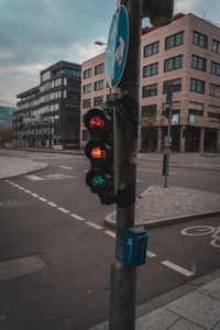 Road sign on city street