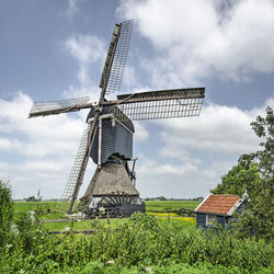 Dutch windmill in the polder