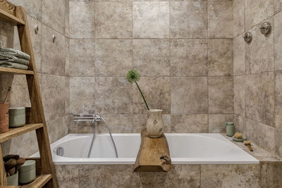 Close-up of sink in bathroom