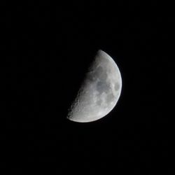 Low angle view of moon in sky