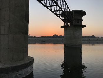 Reflection of built structure in water