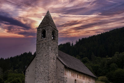 Low angle view of church against sky