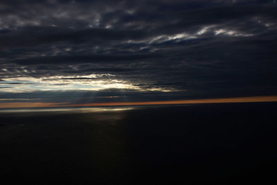 Storm clouds over sea