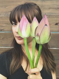 Close-up of girl with vegetables