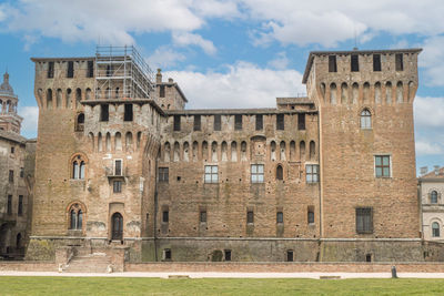 The beautiful facade of the castle of san giorgio in mantua