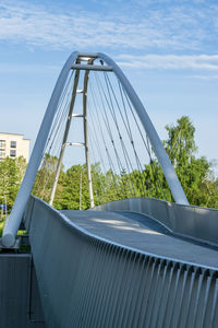 A view of the southcenter pedestrian bridge in tukwila, washington.