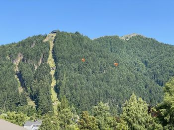 Scenic view of mountains against clear sky