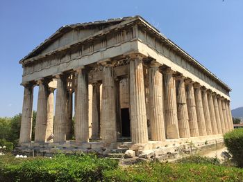 The temple of hephaestus or hephaisteion, a doric peripteral temple located at the agora of athens.