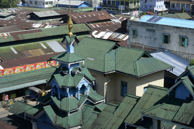 High section of temple in myanmar