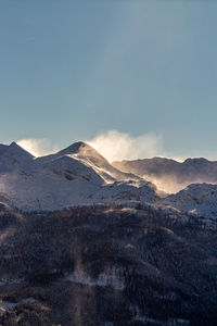 Bohinj mountains in winter