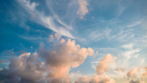 Low angle view of clouds in sky