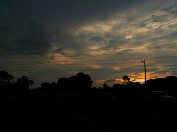 Silhouette of trees at sunset