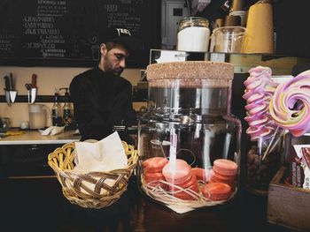 Man working at store