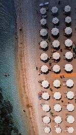 High angle view of beach