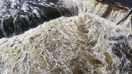 Water splashing in sea