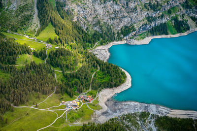 High angle view of a lake