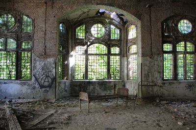 Interior of abandoned building