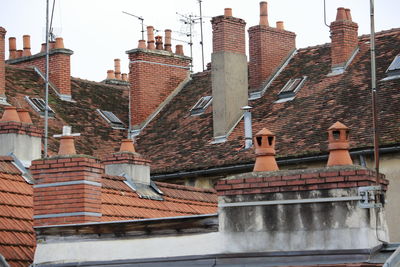 Low angle view of buildings in city