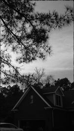 Low angle view of house against sky