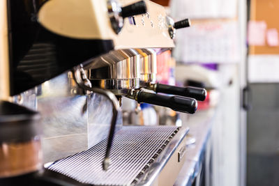 Close-up of coffee beans in cafe