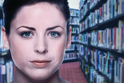 Close-up portrait of young woman