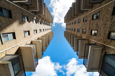 Low angle view of buildings against sky