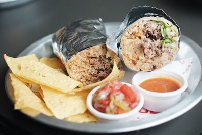 Close-up of food in plate