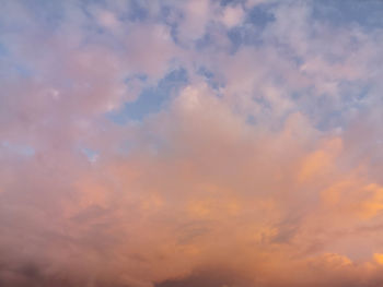 Low angle view of sky during sunset